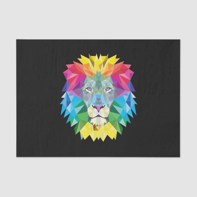 Geometric Lion Head Tissue Paper (Front)