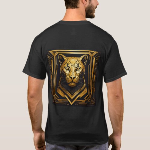 Geometric Lion Logo T_Shirt