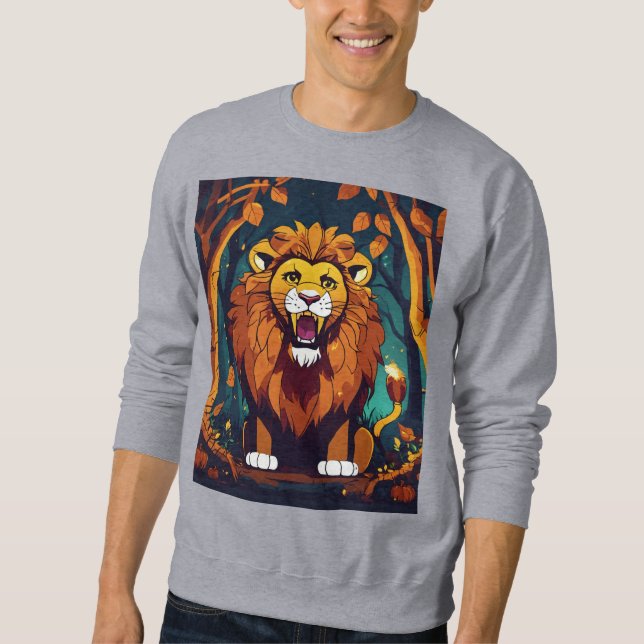 Geometric Lion Logo T-Shirt Design Sweatshirt (Front)