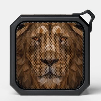 Geometric Lion Portrait Bluetooth Speaker by CandiCreations at Zazzle