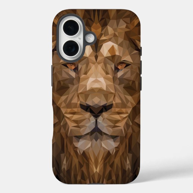 Geometric Lion Portrait Case-Mate iPhone Case (Back)