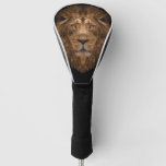 Geometric Lion Portrait Golf Head Cover at Zazzle