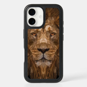 Geometric Lion Portrait iPhone 16 Case