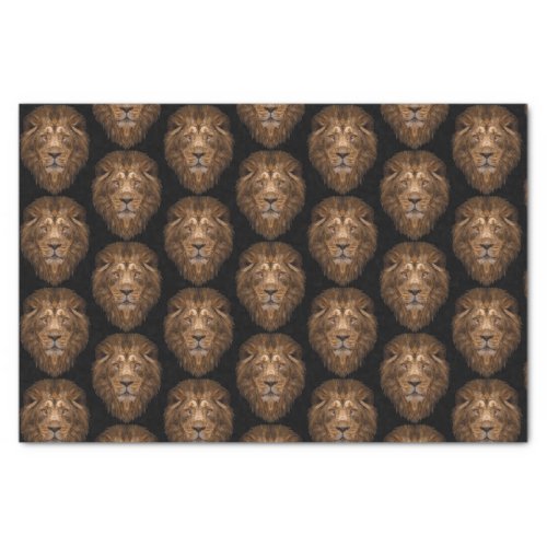 Geometric Lion Portrait Tissue Paper