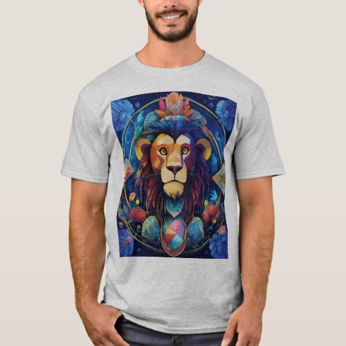 Geometric Lion Pride Embrace Cultural Strength o T_Shirt