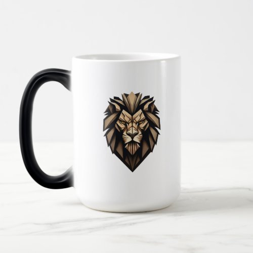 Geometric Lion Sports Team Logo Cups  Mugs