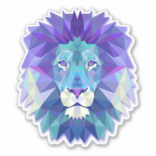 Geometric Lion Sticker