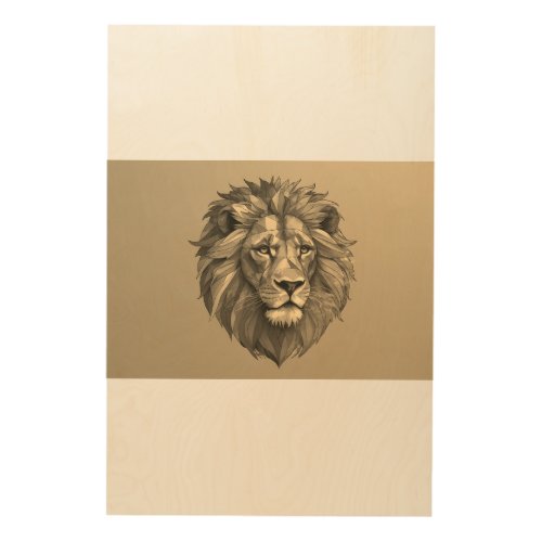 Geometric Lion Threads Eco_Friendly  Wood Wall Art