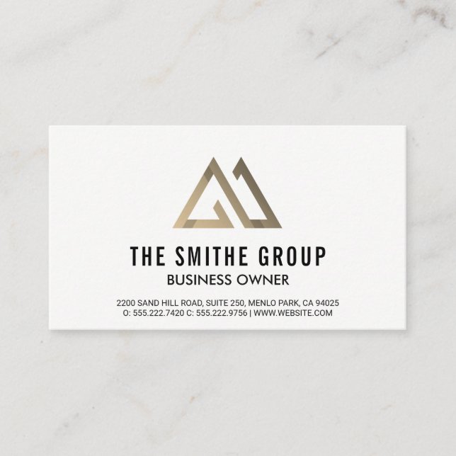 Geometric Logo Business Card (Front)