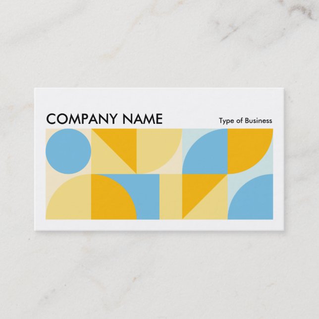 Geometric Long Horizontal v02 Business Card (Front)