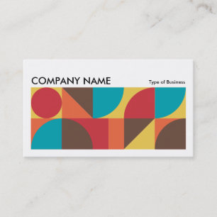 Geometric Long Horizontal v05 Business Card