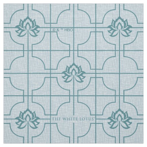 Geometric Lotus Grid Pattern - The White Lotus Fabric