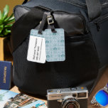 Geometric Lotus Grid Pattern - The White Lotus Luggage Tag