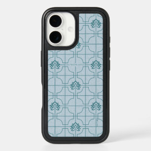 Geometric Lotus Grid Pattern - The White Lotus iPhone 16 Case