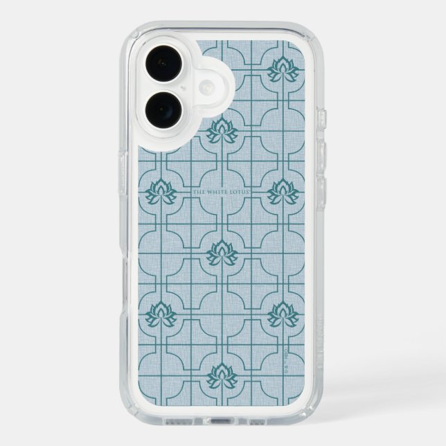 Geometric Lotus Grid Pattern - The White Lotus Speck iPhone Case (Front)