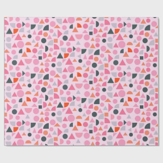 Geometric Love Pattern in Cream, Rose, Lilac Wrapping Paper