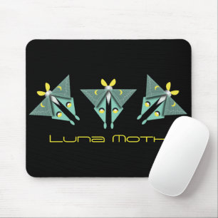 Geometric Luna Moth Mouse Pad