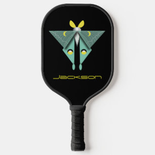Geometric Luna Moth  Pickleball Paddle