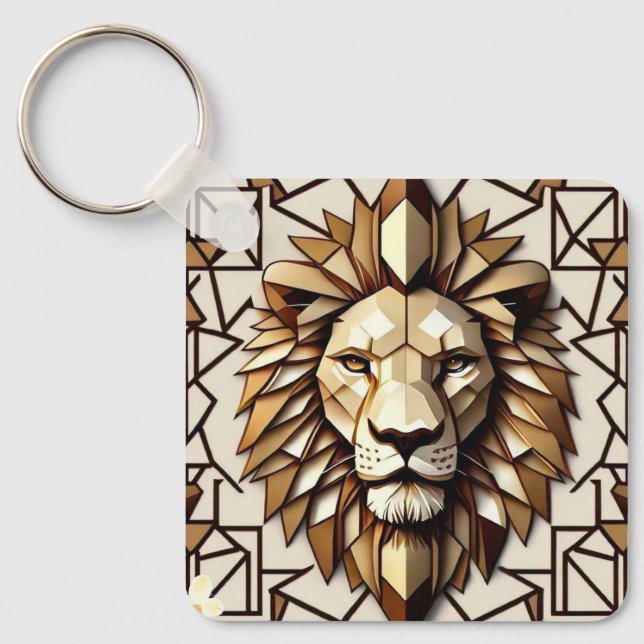 "Geometric Majesty" Keychain (Front)