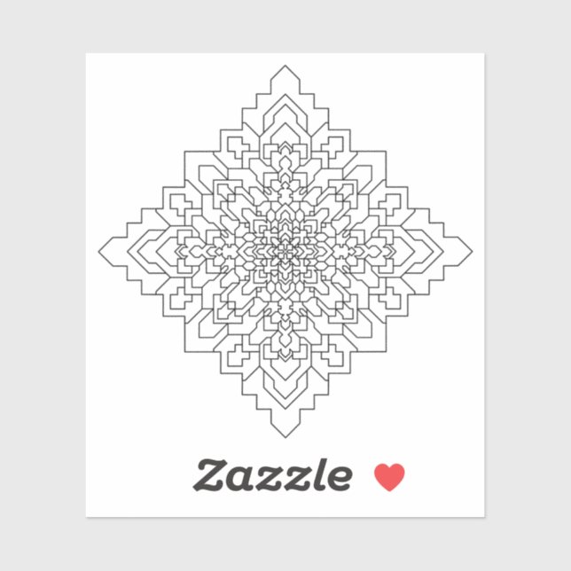 Geometric Mandala #10 Clear Sticker (Sheet)