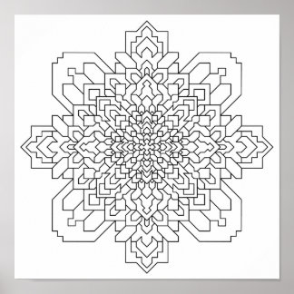 Geometric Mandala #11 Poster