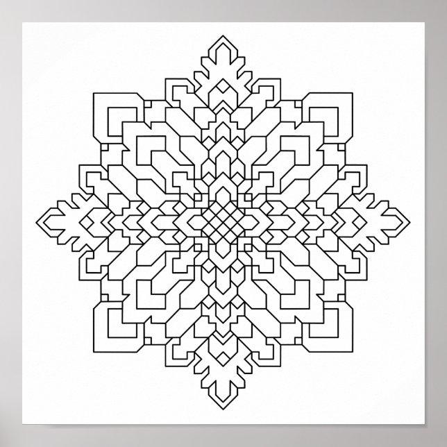 Geometric Mandala #13 Poster (Front)