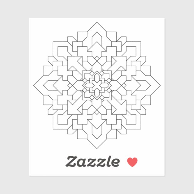 Geometric Mandala #3 Clear Sticker (Sheet)