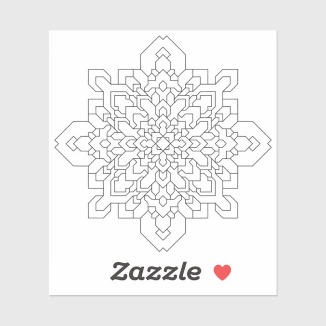 Geometric Mandala #4 Clear Sticker (Sheet)