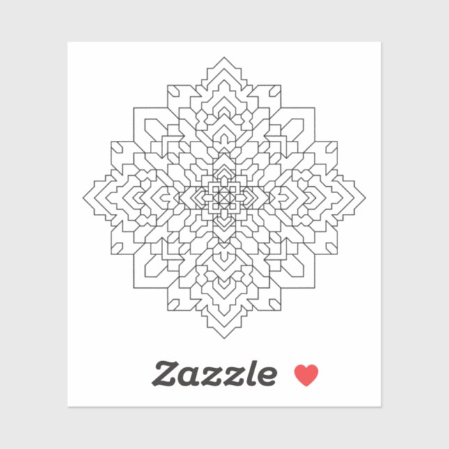 Geometric Mandala #7 Clear Sticker (Sheet)