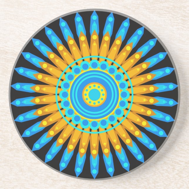 Geometric Mandala Art Circle Design 48256 Coaster (Front)