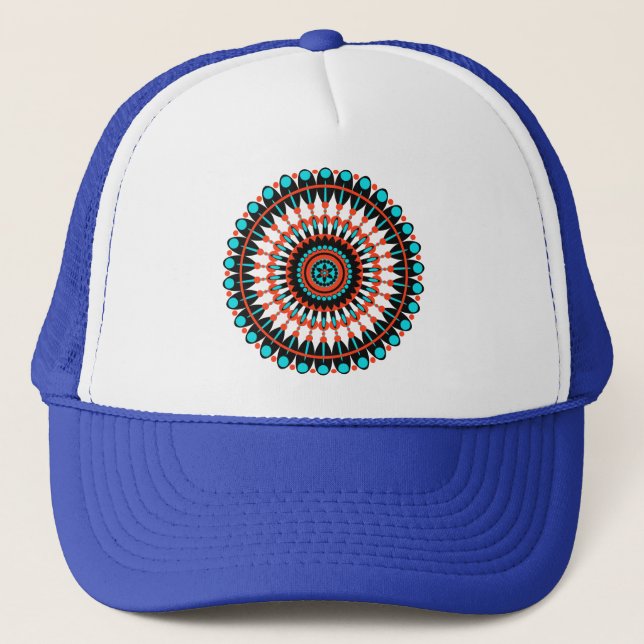 Geometric Mandala Art Design-56456 Trucker Hat (Front)