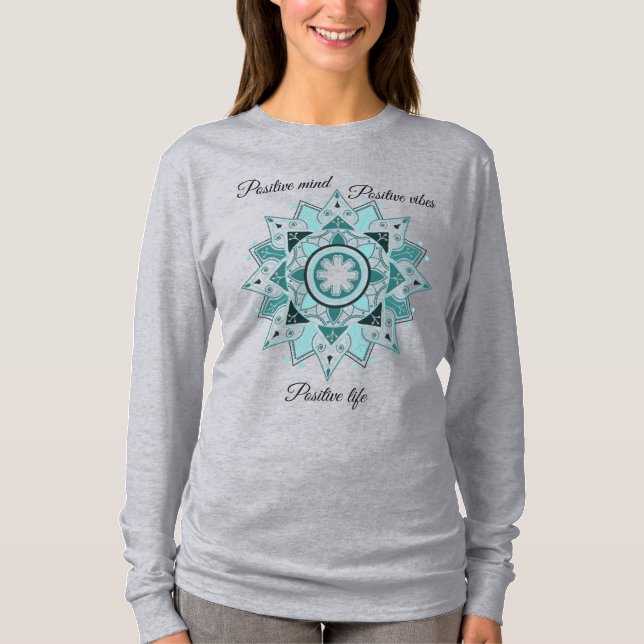 Geometric Mandala, Inspirational  T-Shirt (Front)