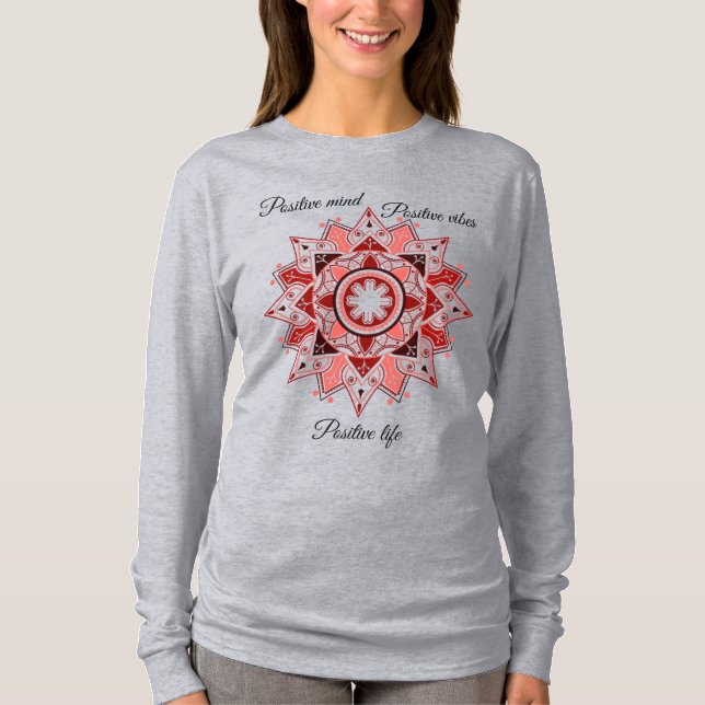 Geometric Mandala, Inspirational  T-Shirt (Front)