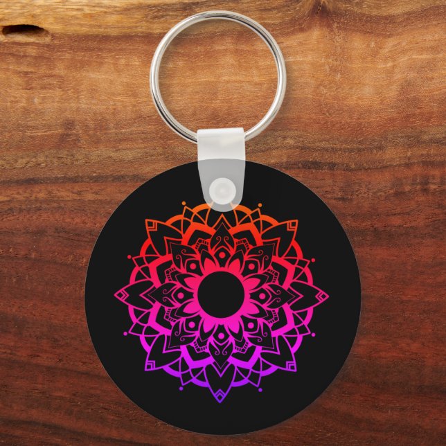 Geometric Mandala Keychain (Back)