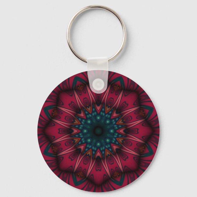 Geometric Mandala Keychain (Front)