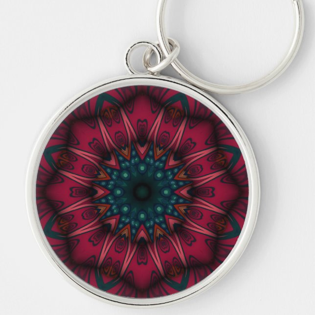 Geometric Mandala Keychain (Front)