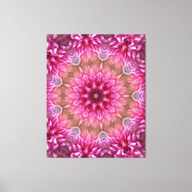 Geometric Mandala Pink Flower Pattern-67545 Canvas Print (Front)