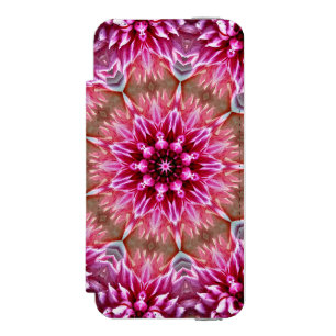 Geometric Mandala Pink Flower Pattern-67545 iPhone SE/5/5s Wallet Case