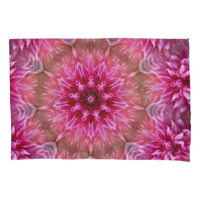 Geometric Mandala Pink Flower Pattern-67545 Pillow Case (Front)