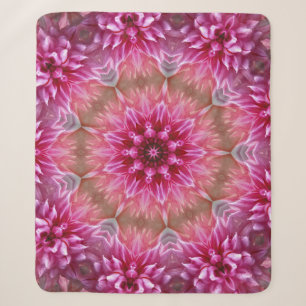 Geometric Mandala Pink Flower Pattern-67545 Sherpa Blanket