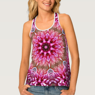 Geometric Mandala Pink Flower Pattern-67545 Tank Top