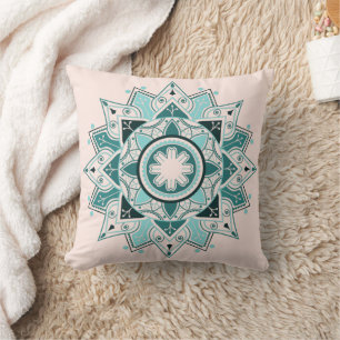 Geometric Mandala, Sleep calming Throw Pillow