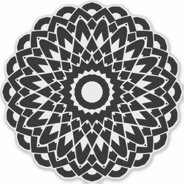 Geometric Mandala transparent Sticker (Front)
