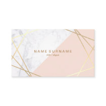 Geometric Marble Gold Light Pink Business Card Geometric Marble Gold Light Pink Business Card