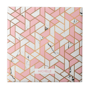 Geometric Marble Pattern Ceramic Tile