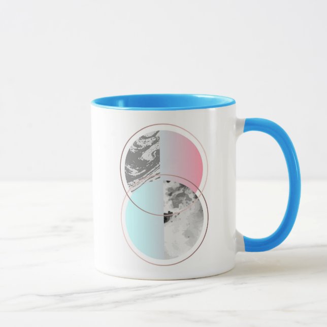 Geometric Marble Scandi Design Mug (Right)