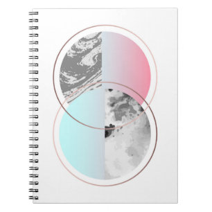 Geometric Marble Scandi Design Notebook