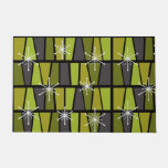 Geometric MCM Abstract Olive Green Doormat