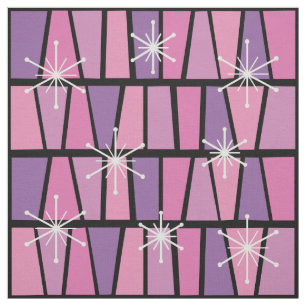 Geometric MCM Abstract Pink Purple Fabric