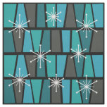 Geometric MCM Abstract Turquoise Teal Fabric